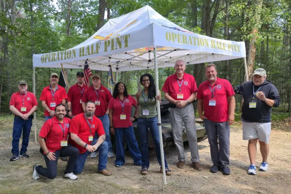 Region 9A members at the 2025 UAW Veterans Conference in Black Lake, Michigan