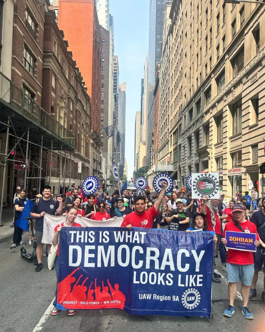 Members marching at 2025 NYC Labor Day Parade