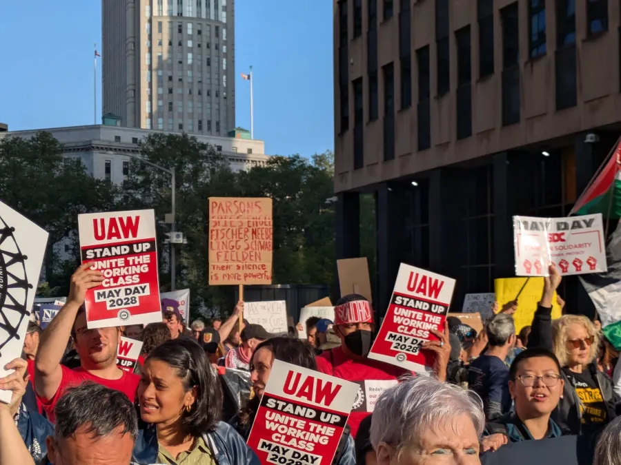 May Day rally in NYC