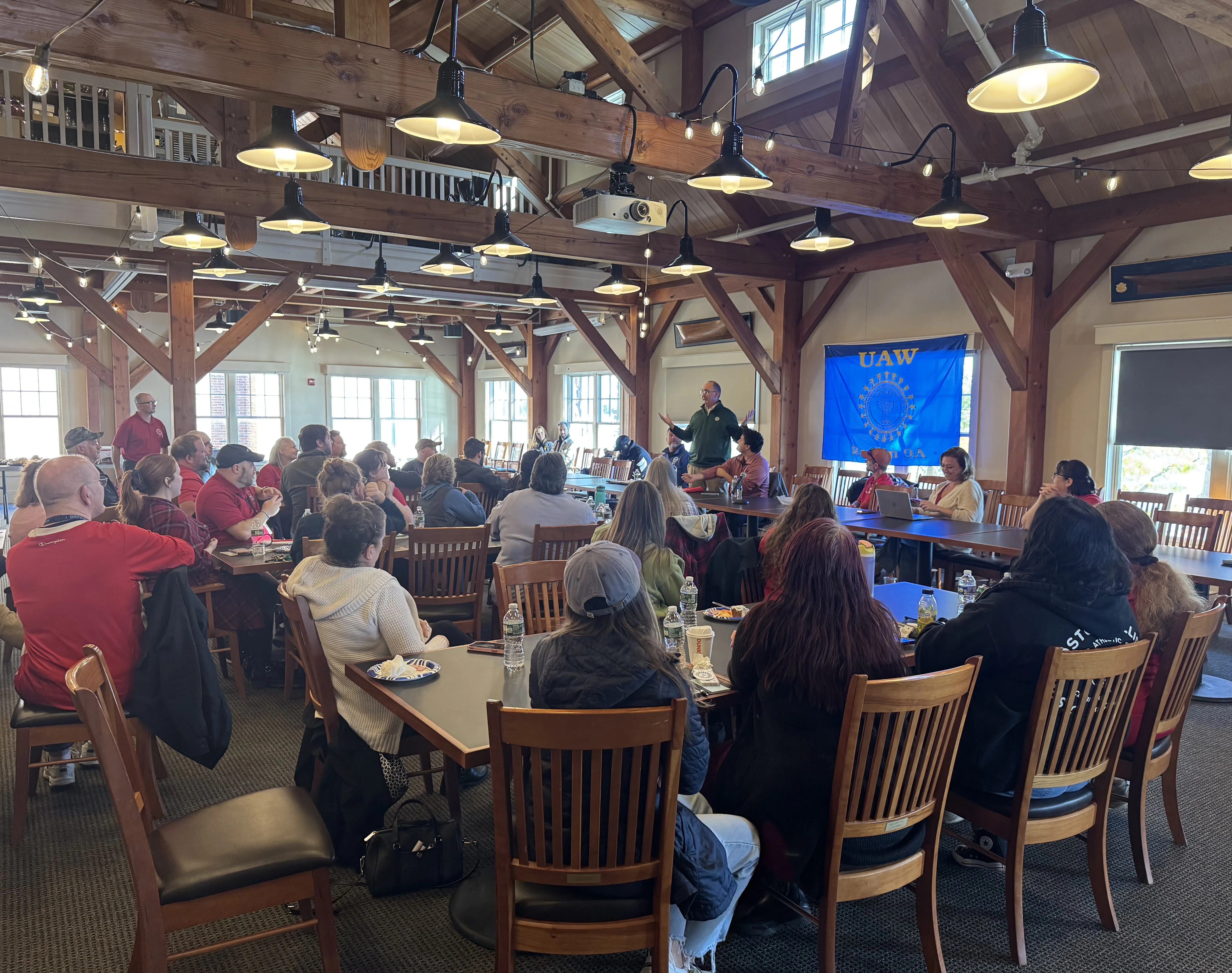 President Fain meeting with Local 3999 members in Maine
