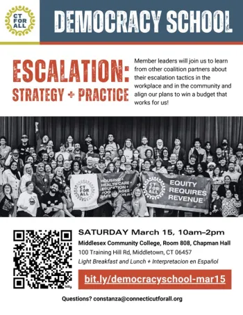CT for All Democracy School flyer