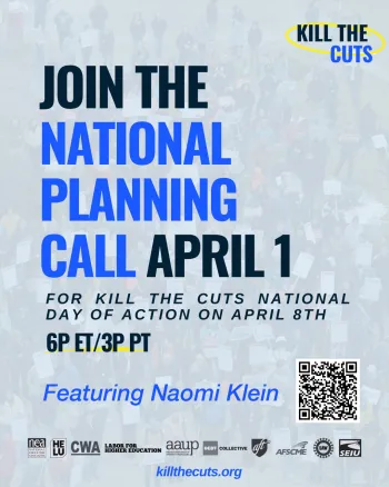 Kill the Cuts National Planning Call with Naomi Klein