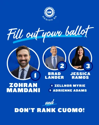 Fill out your ballot: 1. Zohran Mamdani 2. Brad Lander 3. Jessica Ramos 4. Zellnor Myrie 5. Adrienne Adams and don't rank Cuomo!