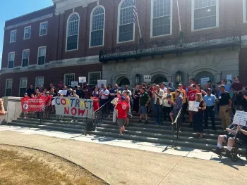 Rally at UMaine in August 2025